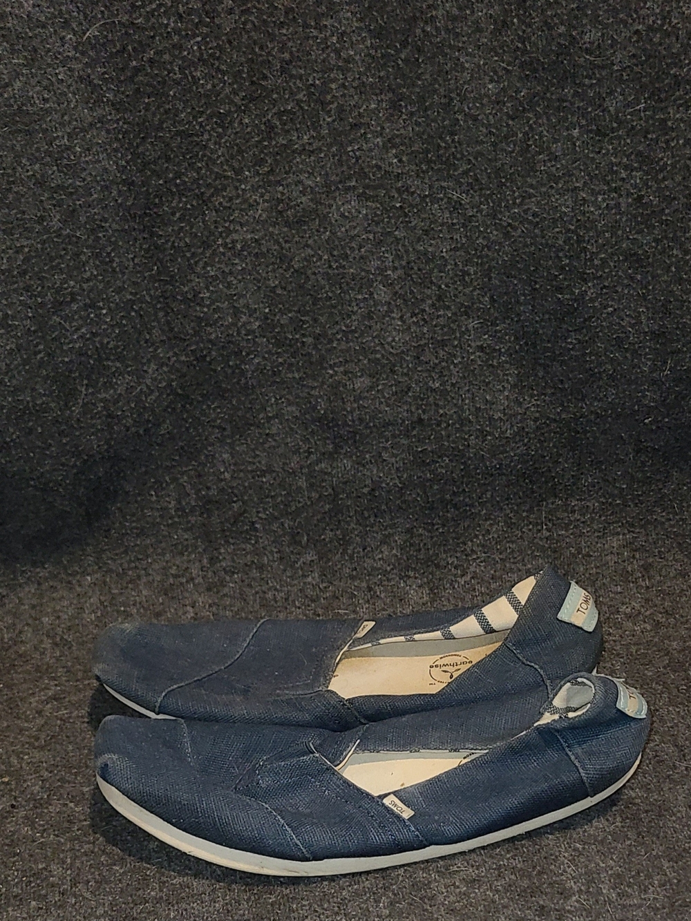 TOMS Classic Canvas Flats Men's Size 9 Navy Lightweight Casual Shoes